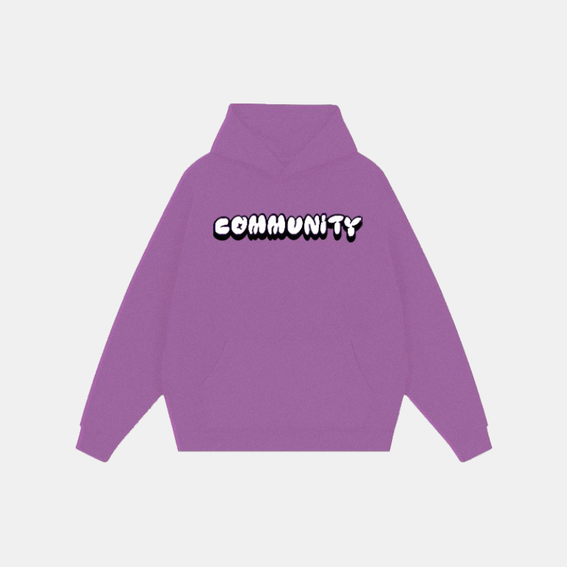 Community Printed Pattern Hoodie