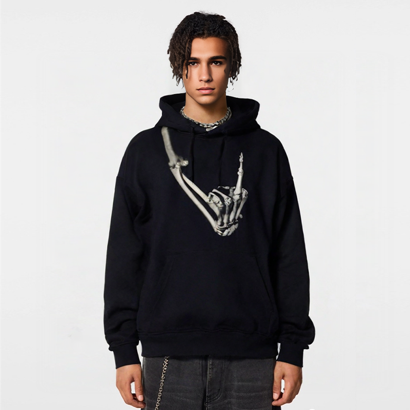 Skeleton Middle Finger Hoodie