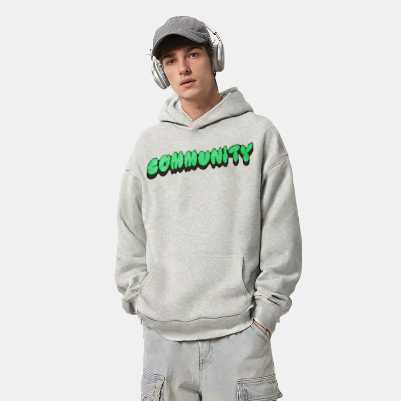 Community Printed Pattern Hoodie