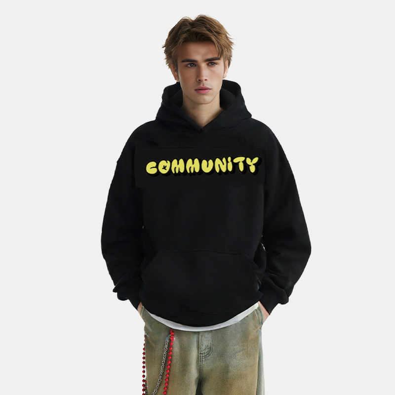 Community Printed Pattern Hoodie