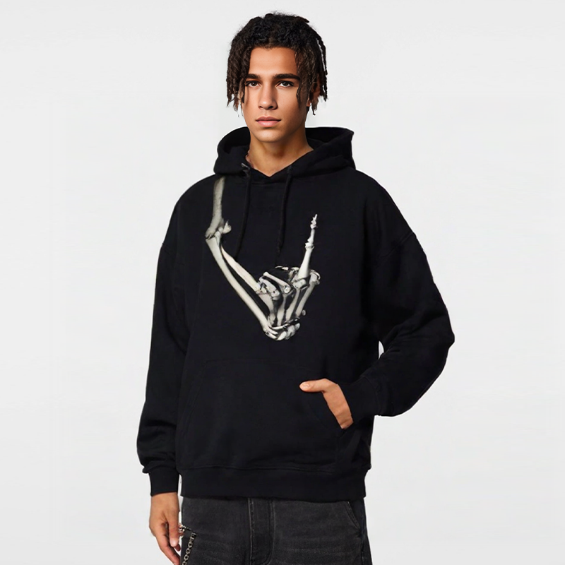 Skeleton Middle Finger Hoodie