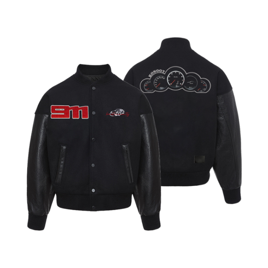 Porsche 911 Car Print Leather Jacket