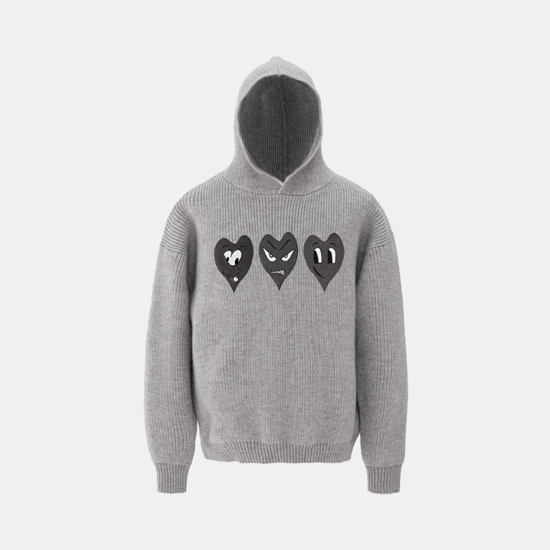 Black Hearts Knitted Sweater